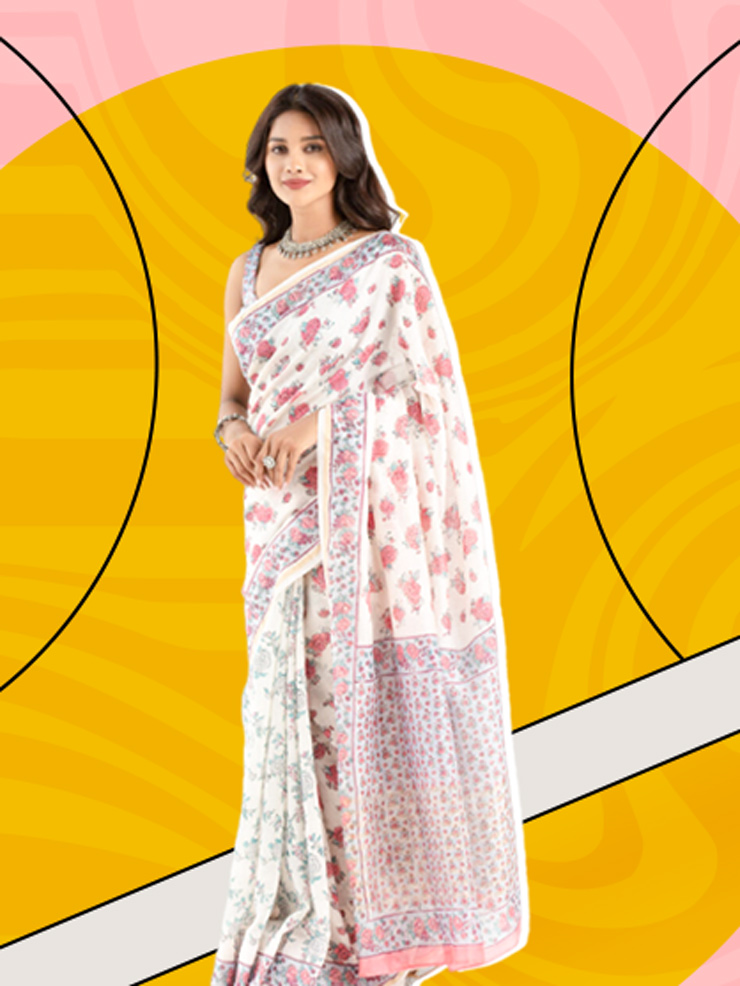 chanderi saree for reception party (4)