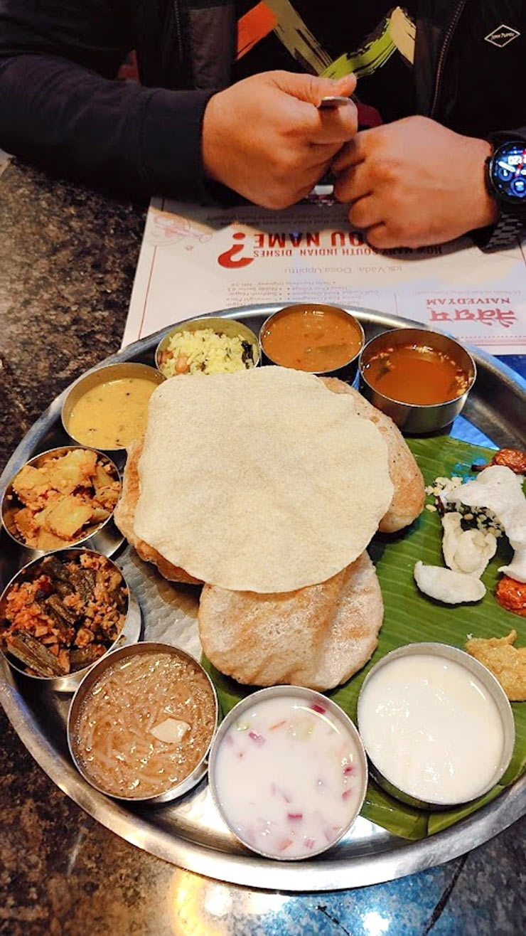 south indian thali