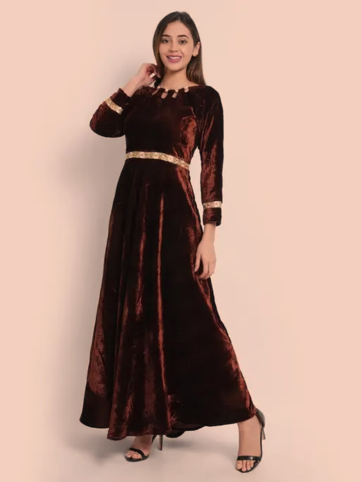 velvet gowns new designs for reception party (2)