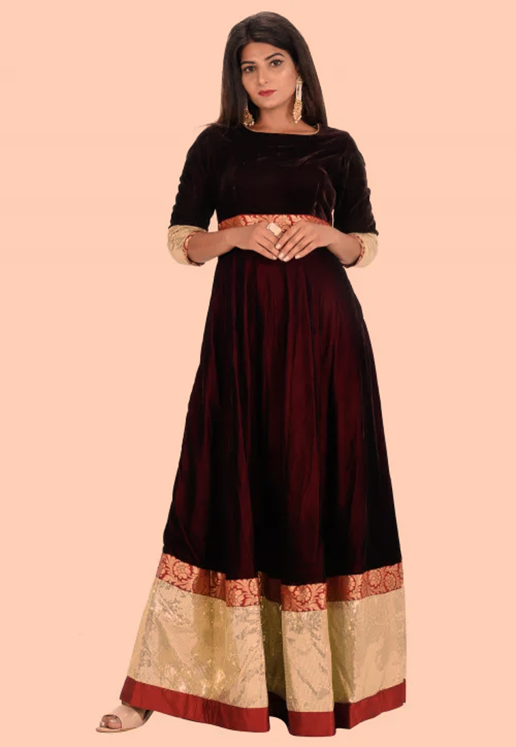 velvet gowns new designs for reception party (4)