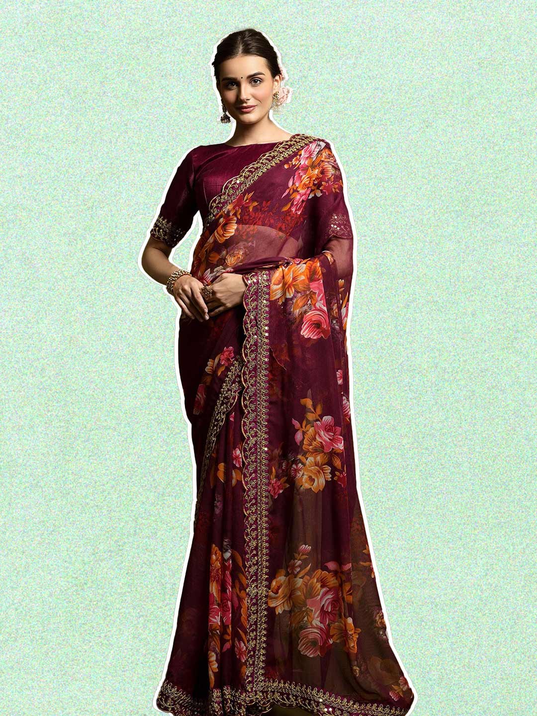 chiffon saree latest designs (9)