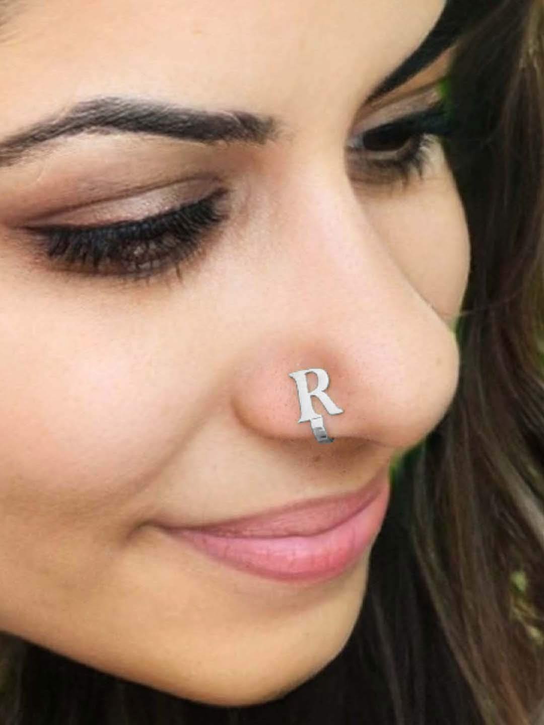 Letter name nose pin