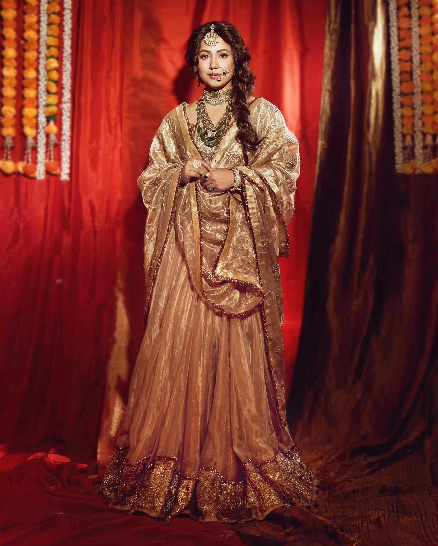 Hina khan lehenga look