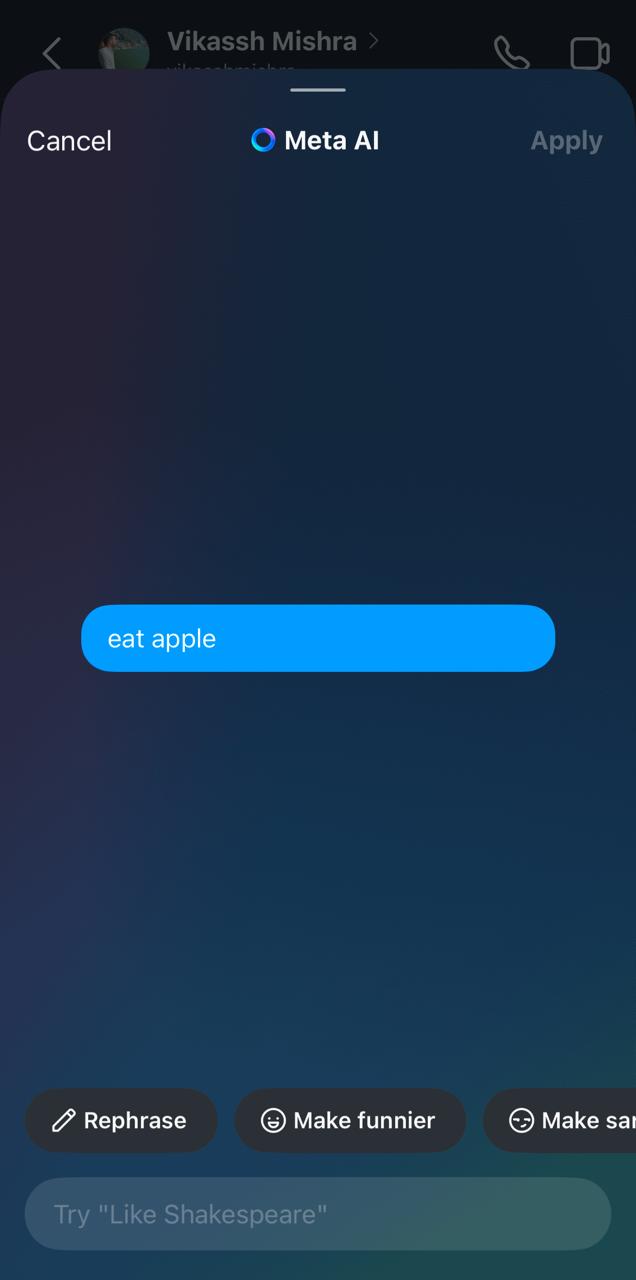 Instagram introduces AI in chat