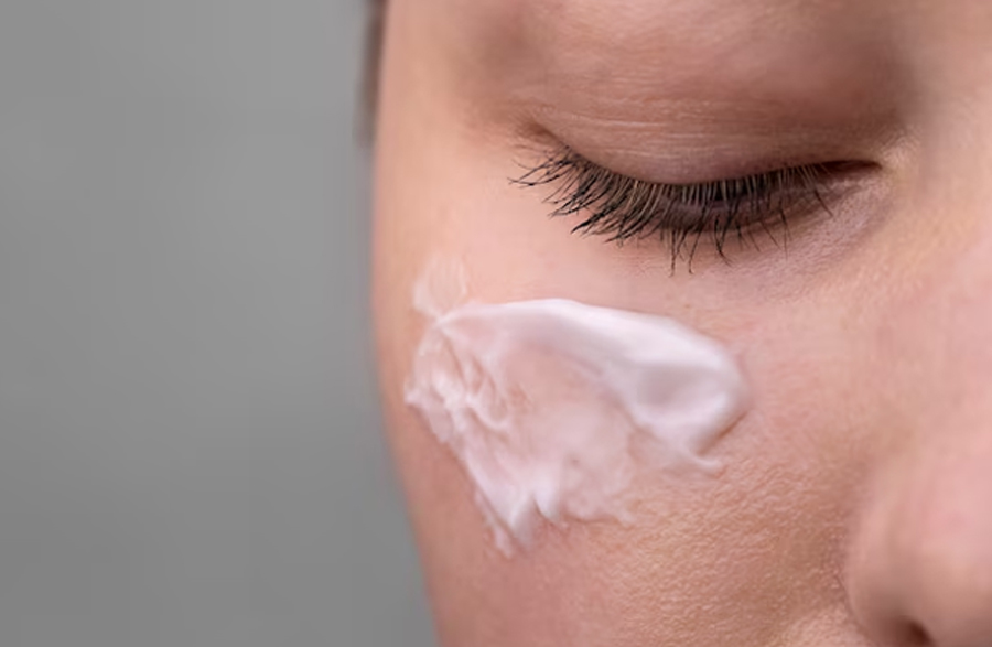 use haldi and malai for dry skin