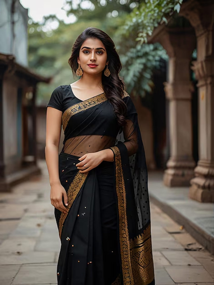 black clothes in sadhe sati