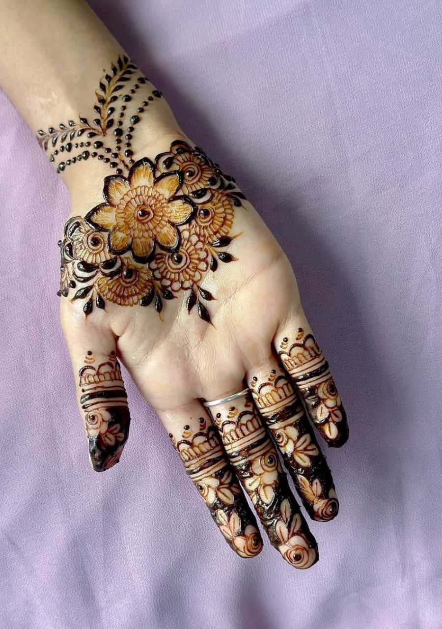 single bel mehndi