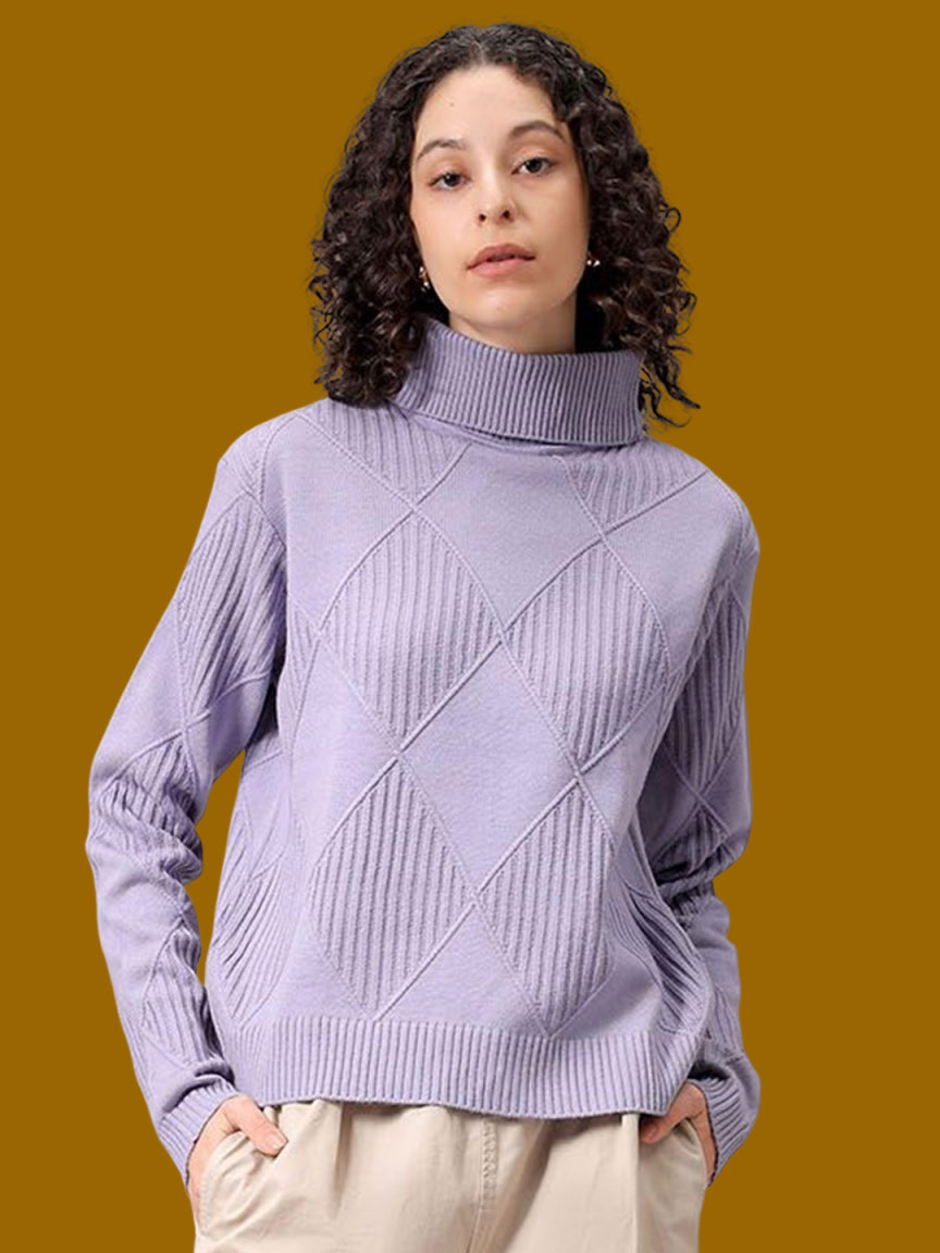 high neck sweater