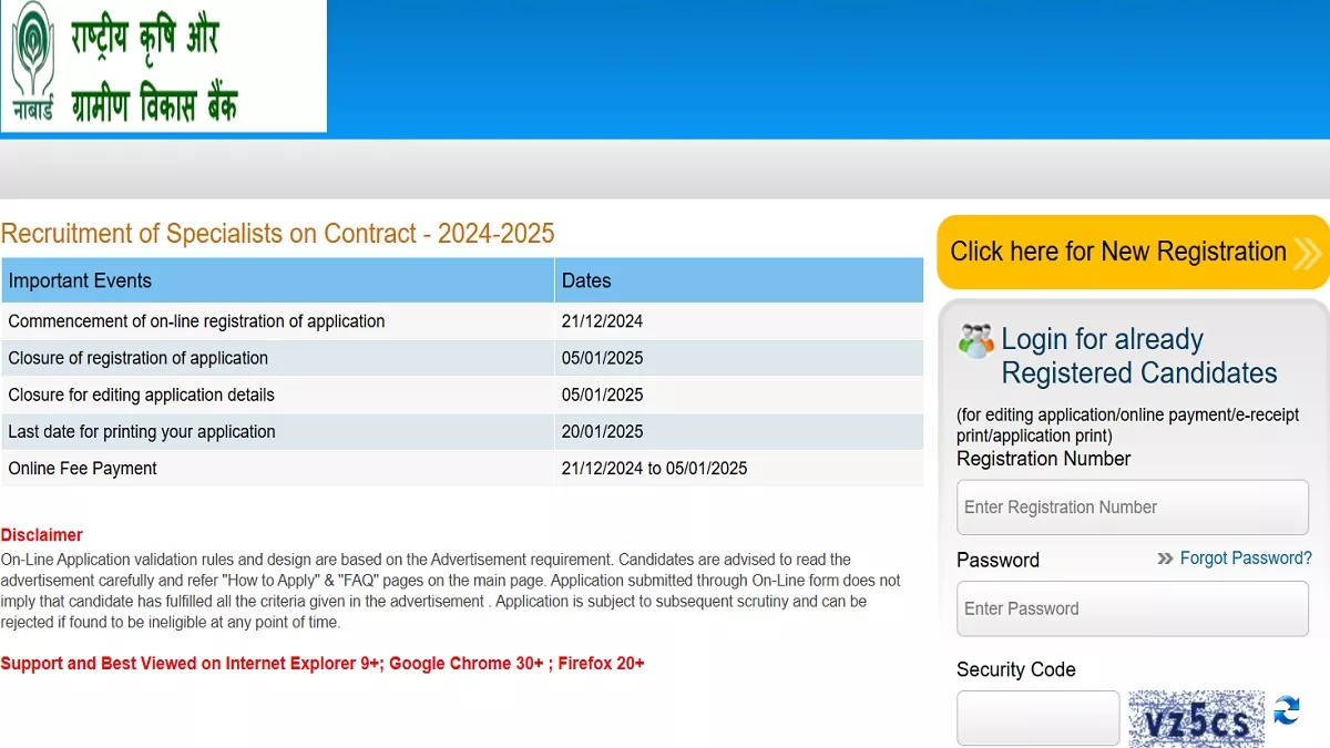NABARD Recruitment 2024 details