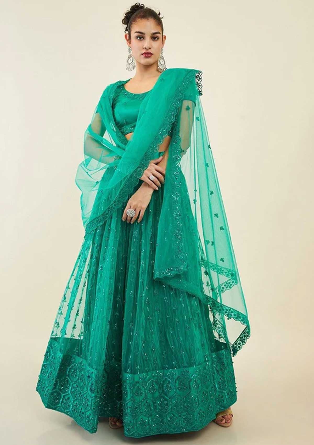 net lehenga designs for wedding ceremony (5)