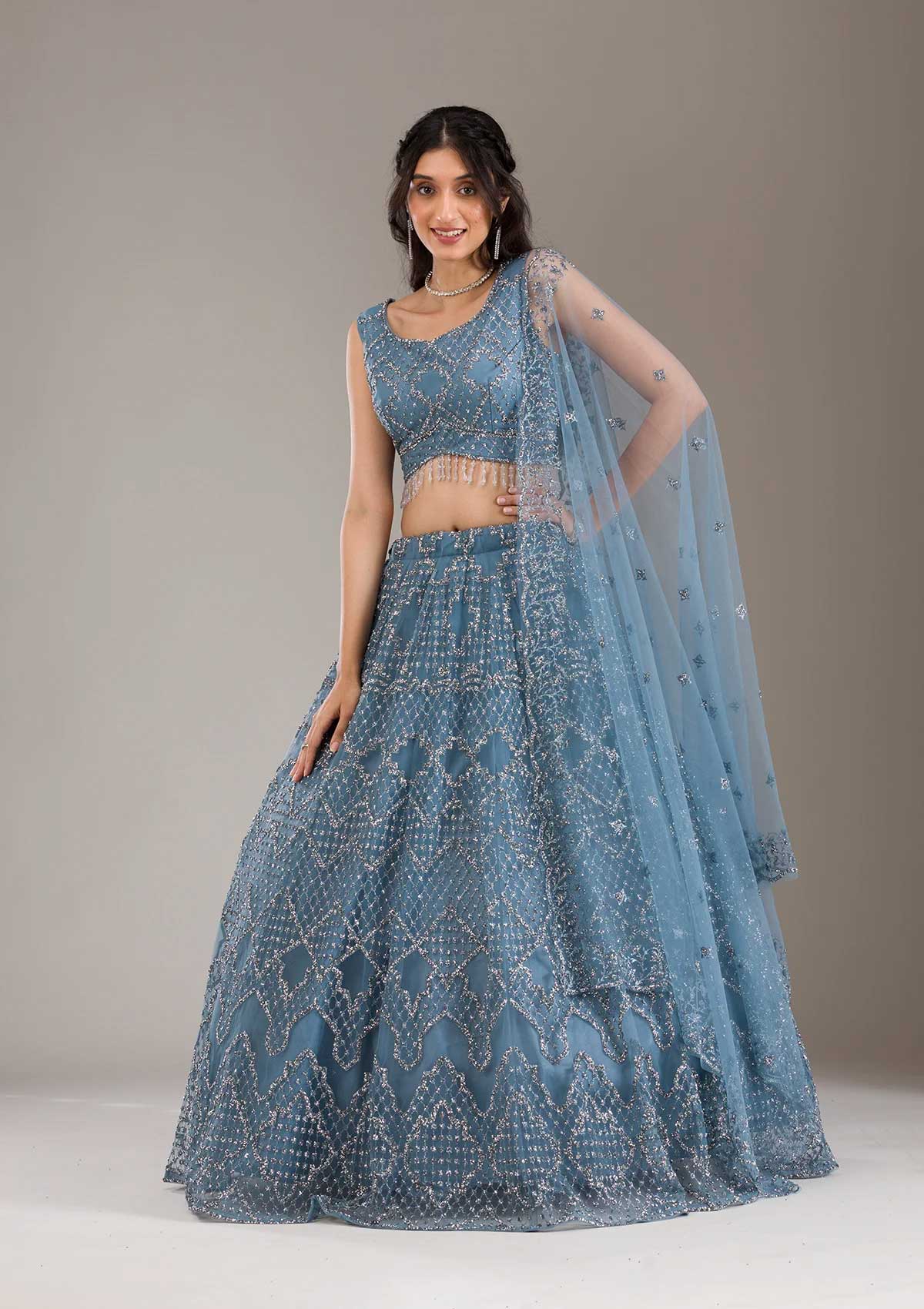 net lehenga designs for wedding ceremony
