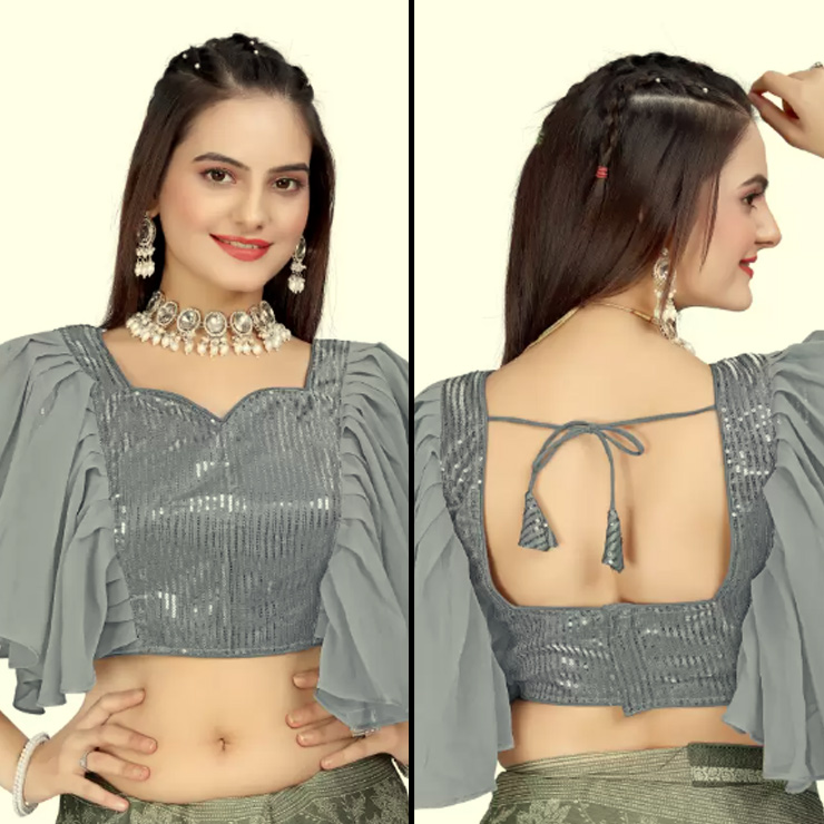 blouse designs with saree for beautiful look (3)