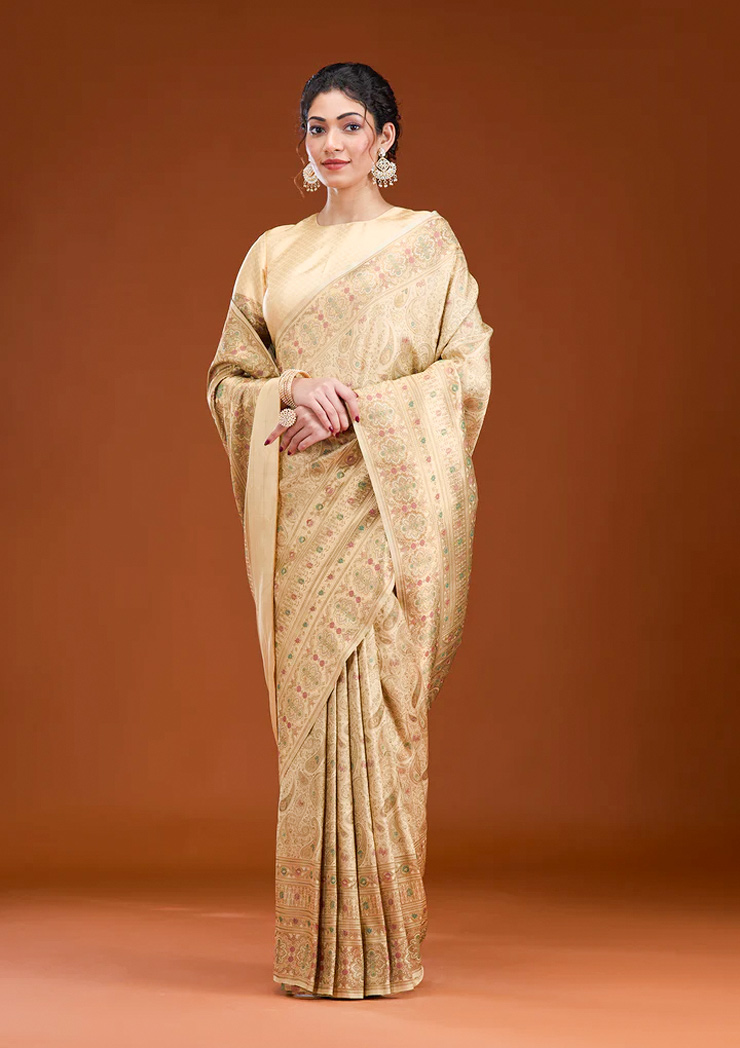 Printed silk saree