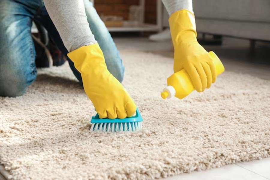 cleaning carpet at home