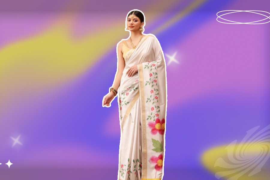 saree designs for perfect south indian look on pongal festival (2)