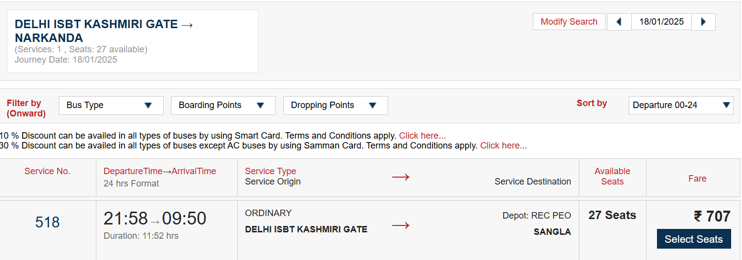 How To Reach Delhi To Narkanda