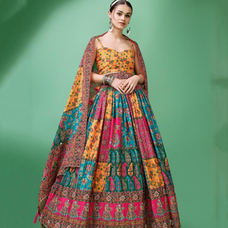 printed lehenga