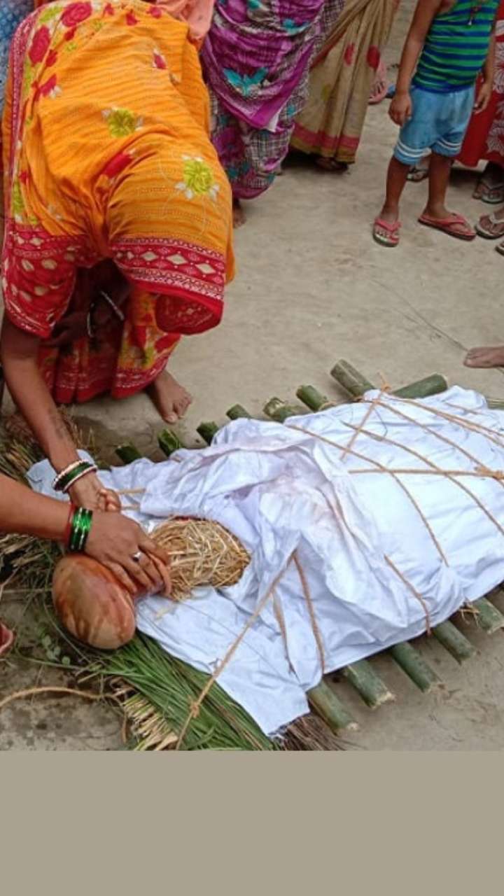 bamboo on funeral pyre