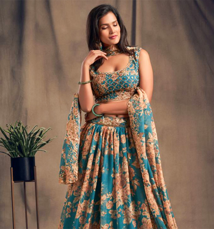 floral lehenga latest designs