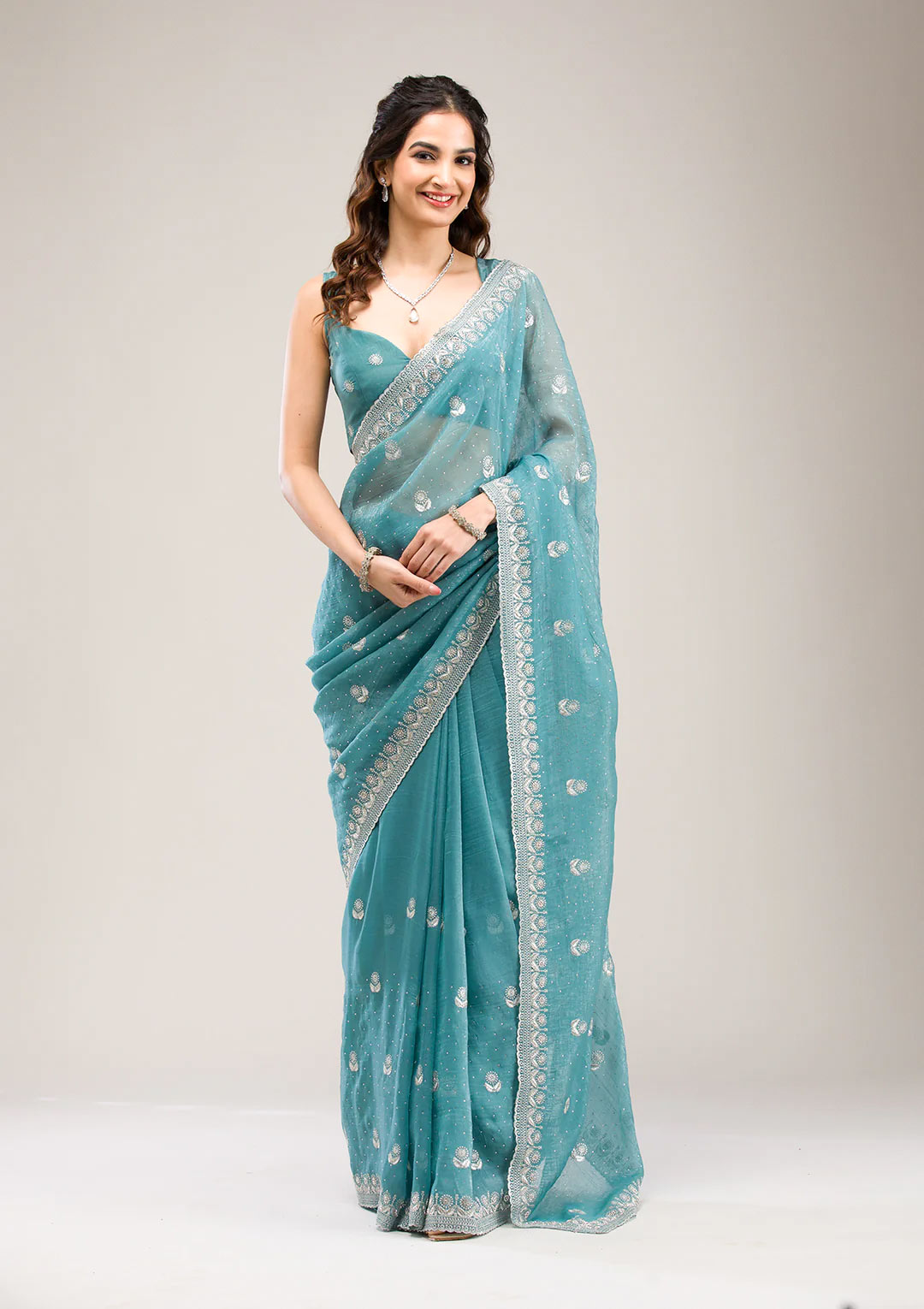 tissue saree latest designs