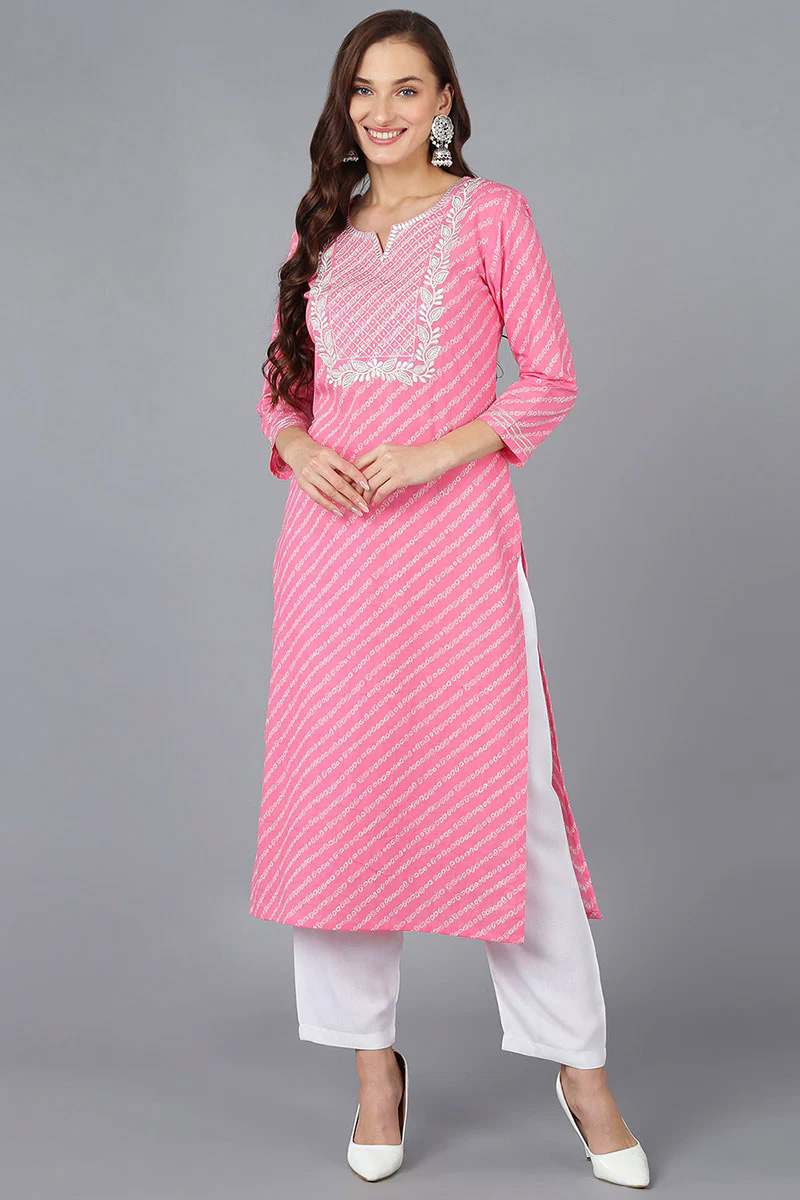 bandhani print kurti latest designs (4)