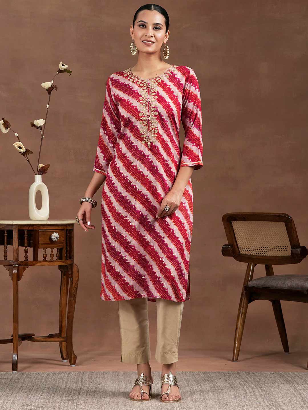 bandhani print kurti latest designs (5)