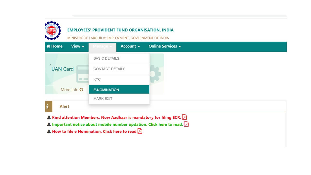How to change the name of the nominee in EPF