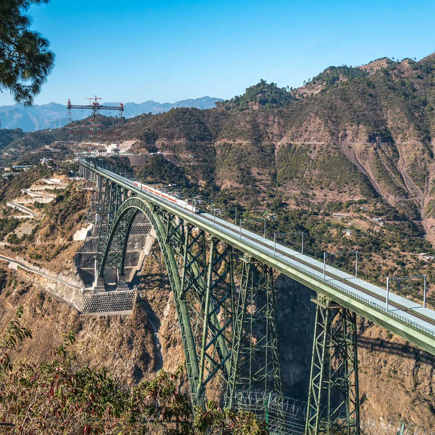 Chenab Rail Bridge Construction