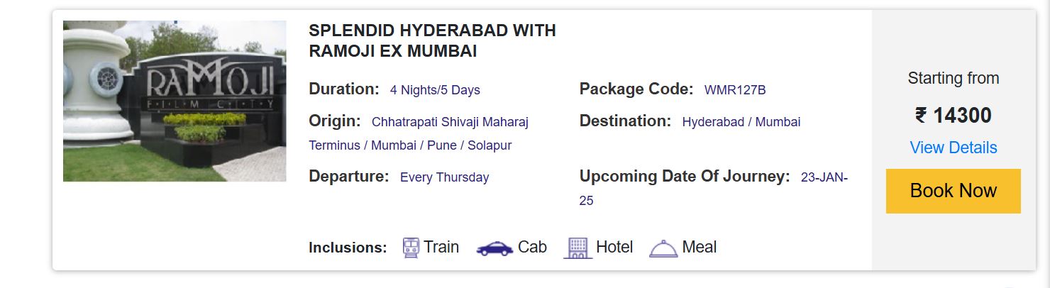 historical cities irctc tour packages for republic day