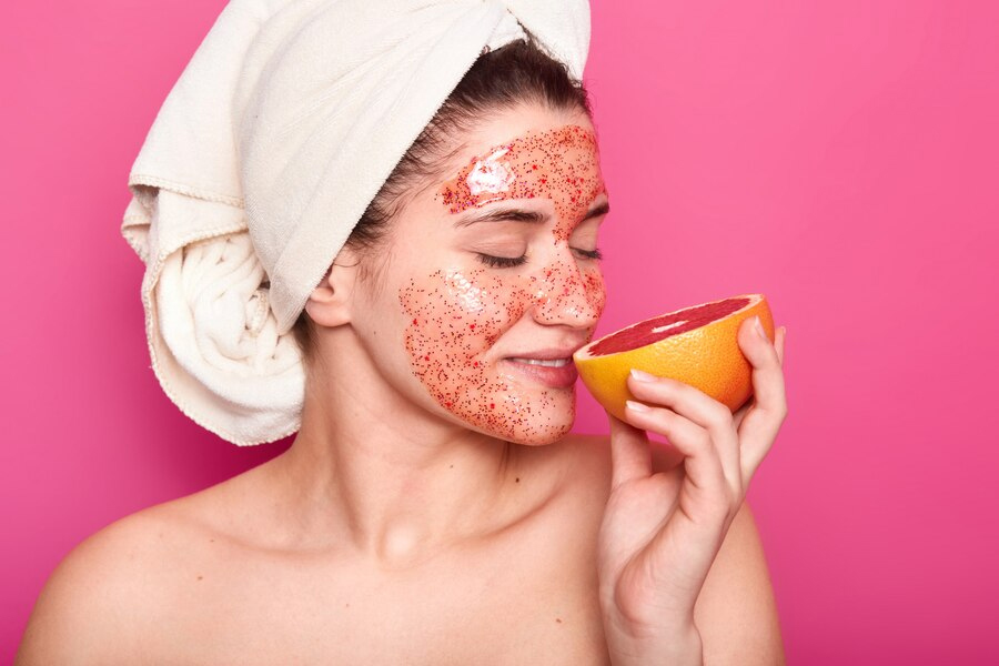 Orange peel scrub