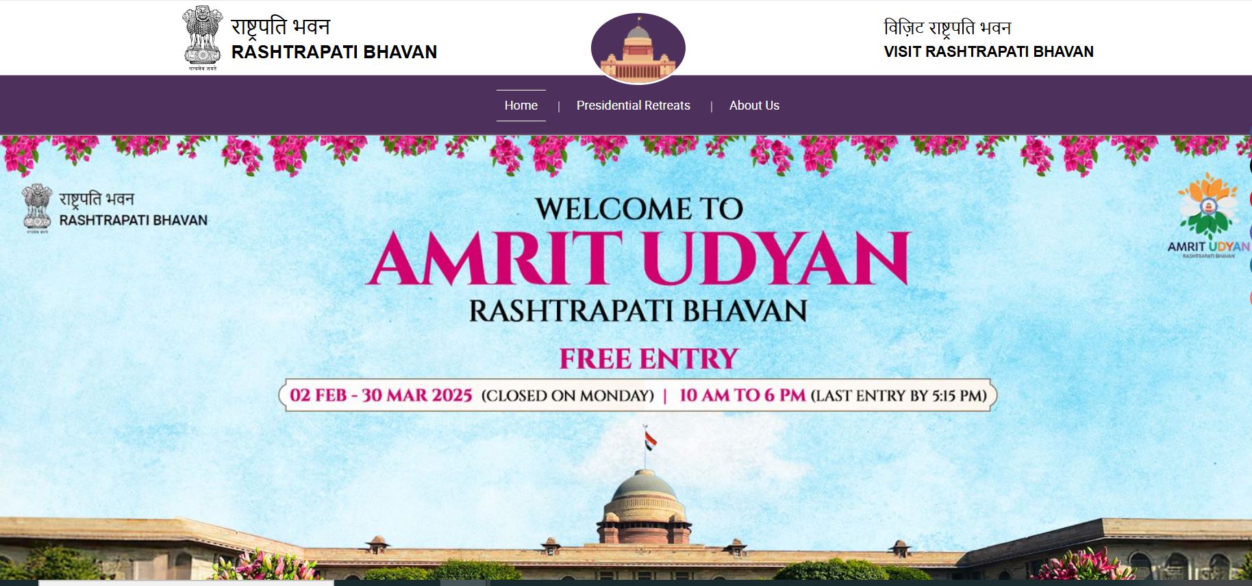 amrit udyan of rashtrapati bhavan opening date and online ticket booking tips