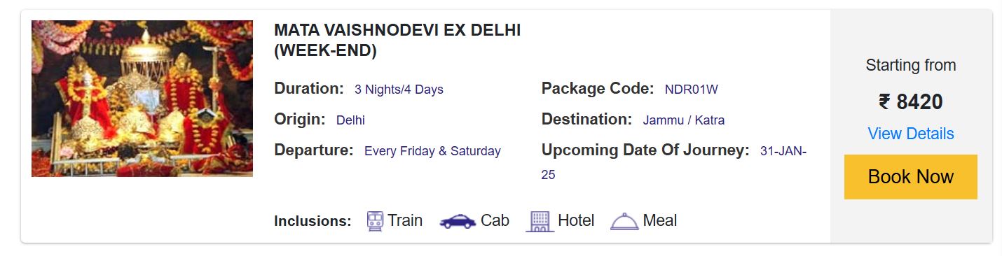 Vaishno Devi Tour Package3