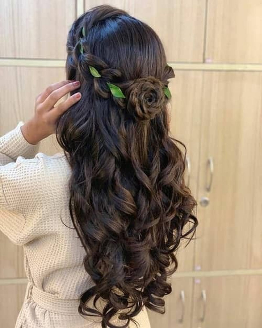 Braid flower hairstyle