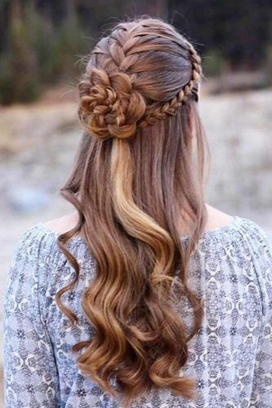 Fancy flower hairstyle