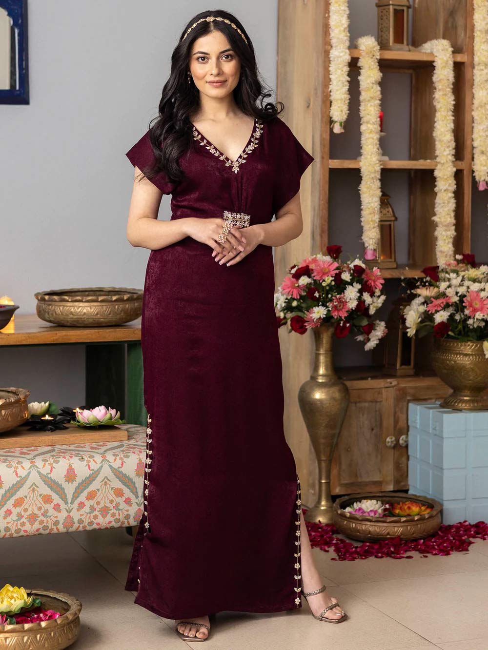 Slit cut style dress