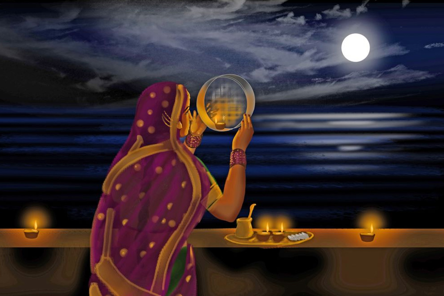 karwa chauth for widow women