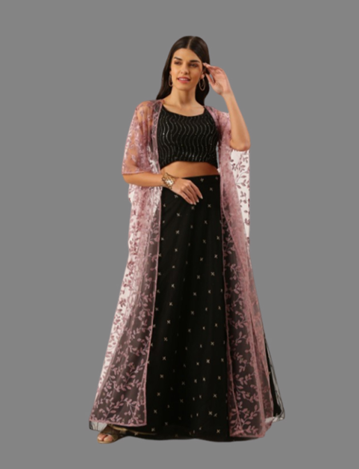lehenga with shrug (4)