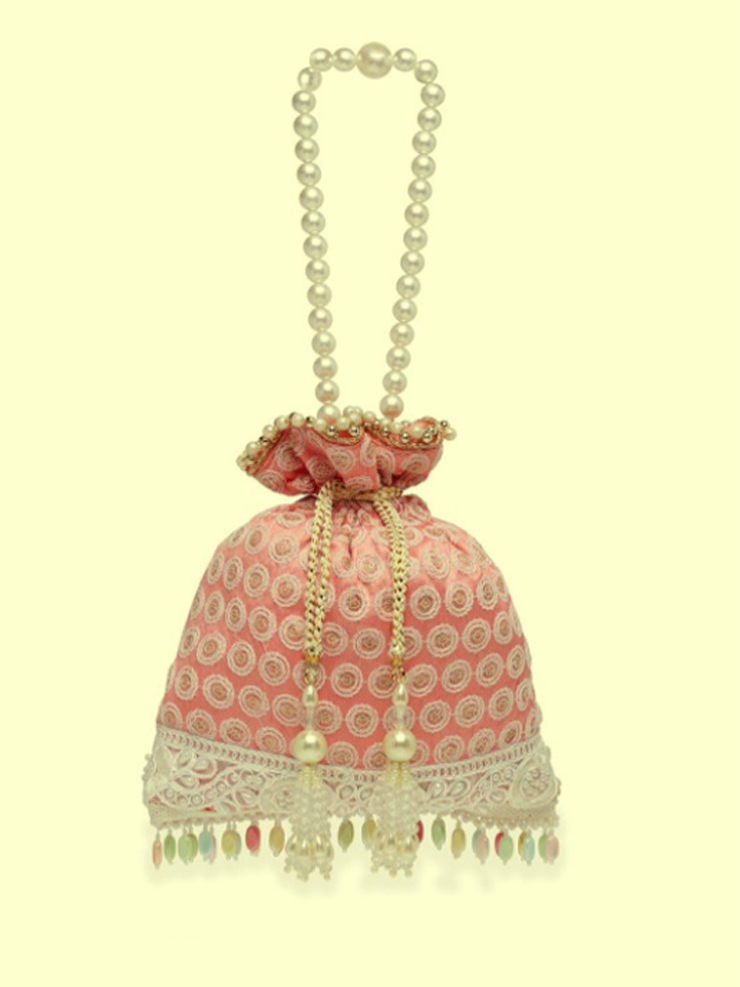 Chikankari potli bag