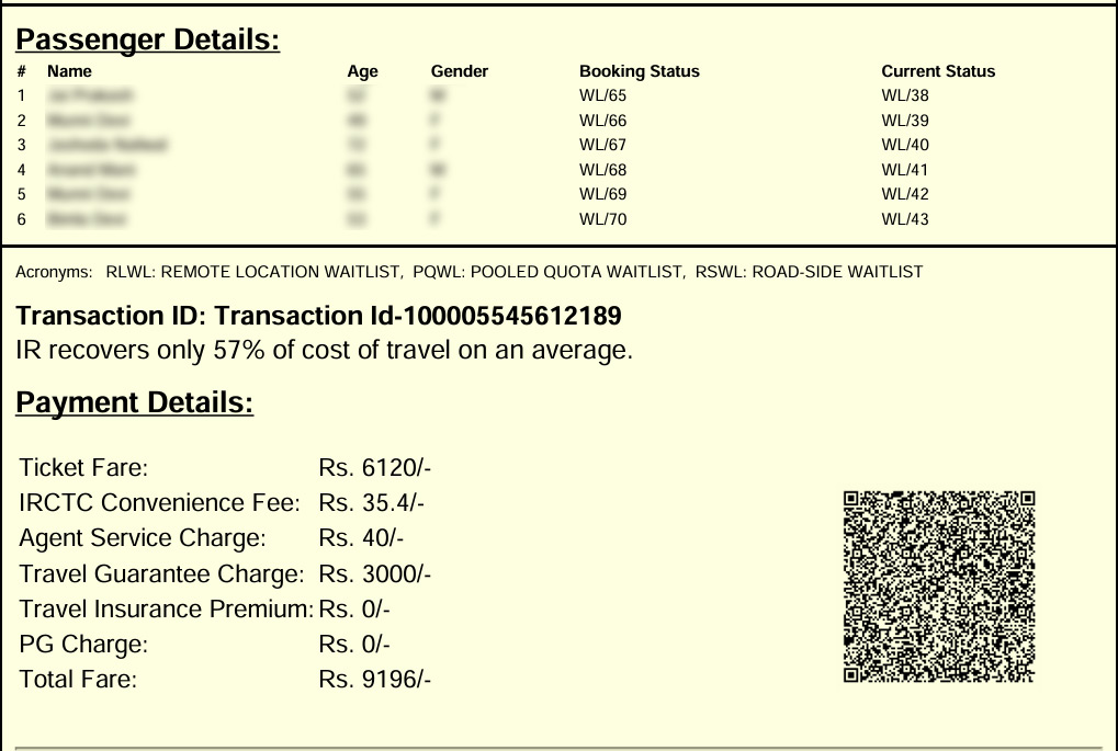 Travel Guarantee Feature refund Amount