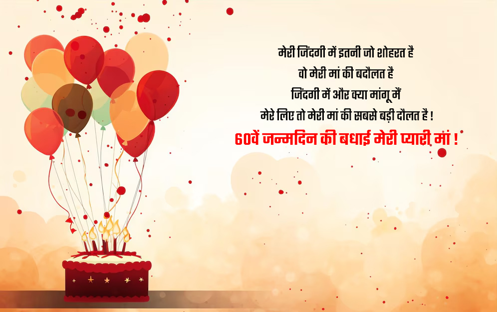 60th Birthday Quotes For Mother In Hindi