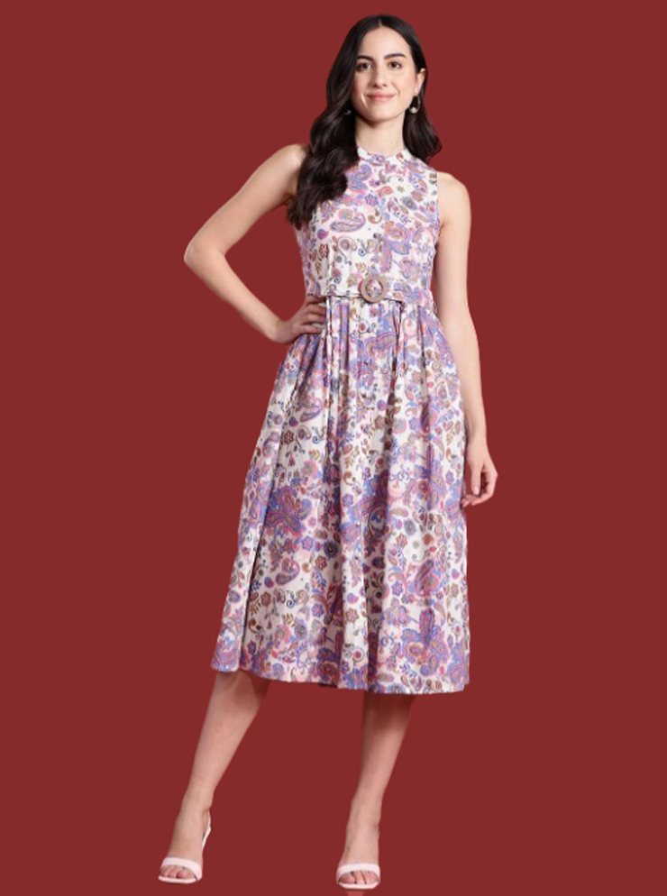 floral print midi dress designs