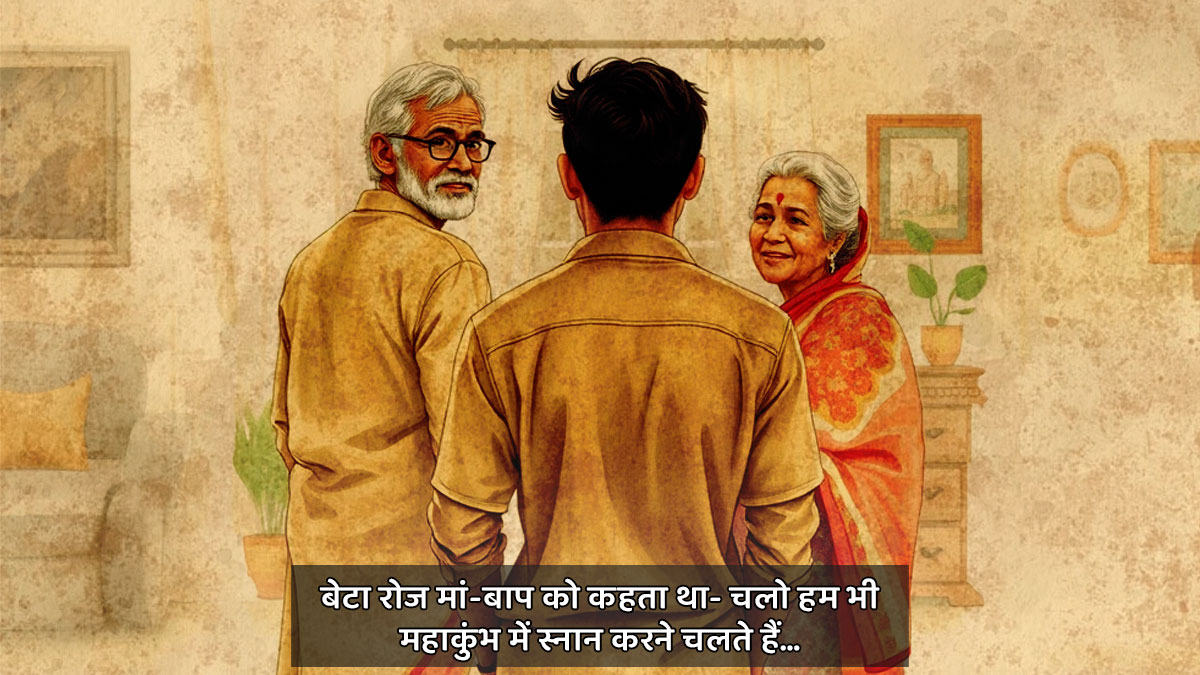 maha kumbh heartbreaking sad story how a boy left his old parents alone1