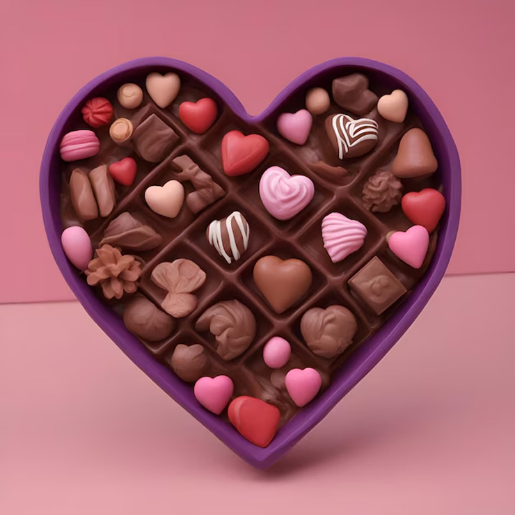 heart shape choclate