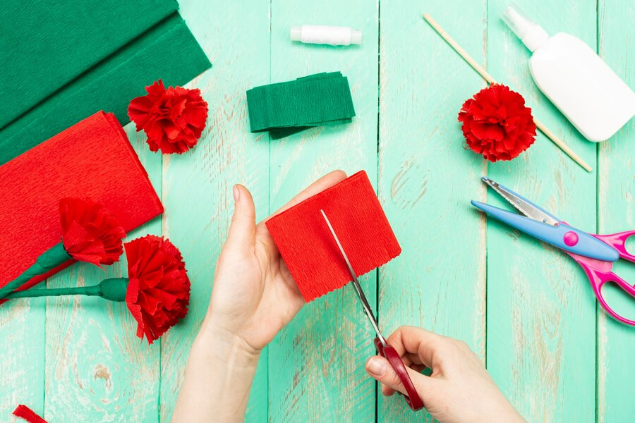 Handmade flowers for valentines