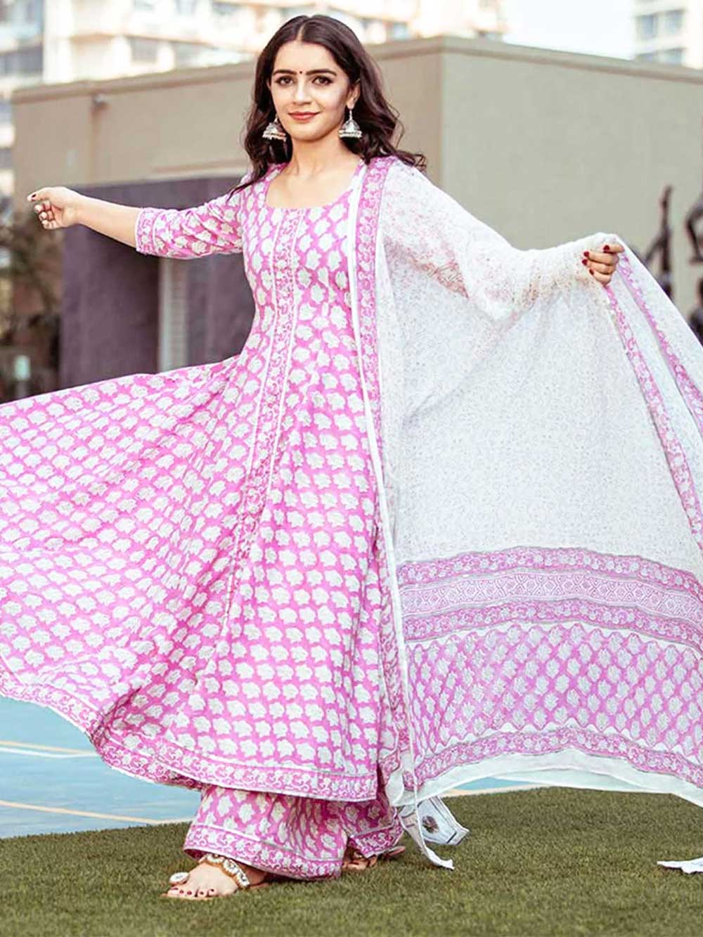 Printed anarkali
