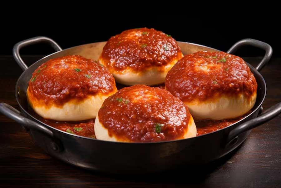 cheesy pizza slider with pav bun