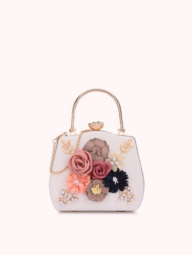 Flower design clutch