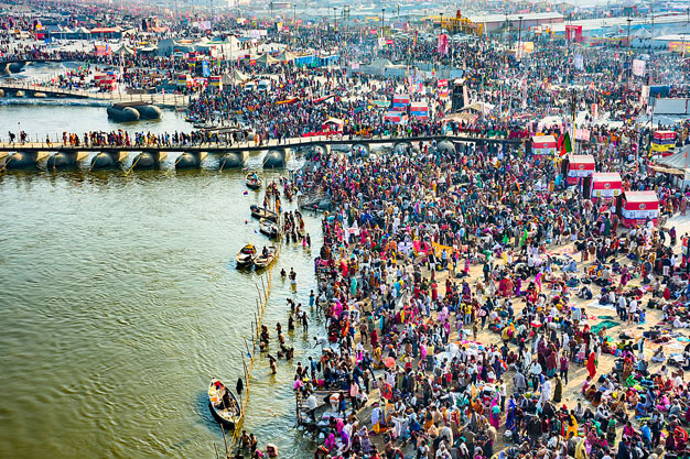 What is the area of Kumbh Mela