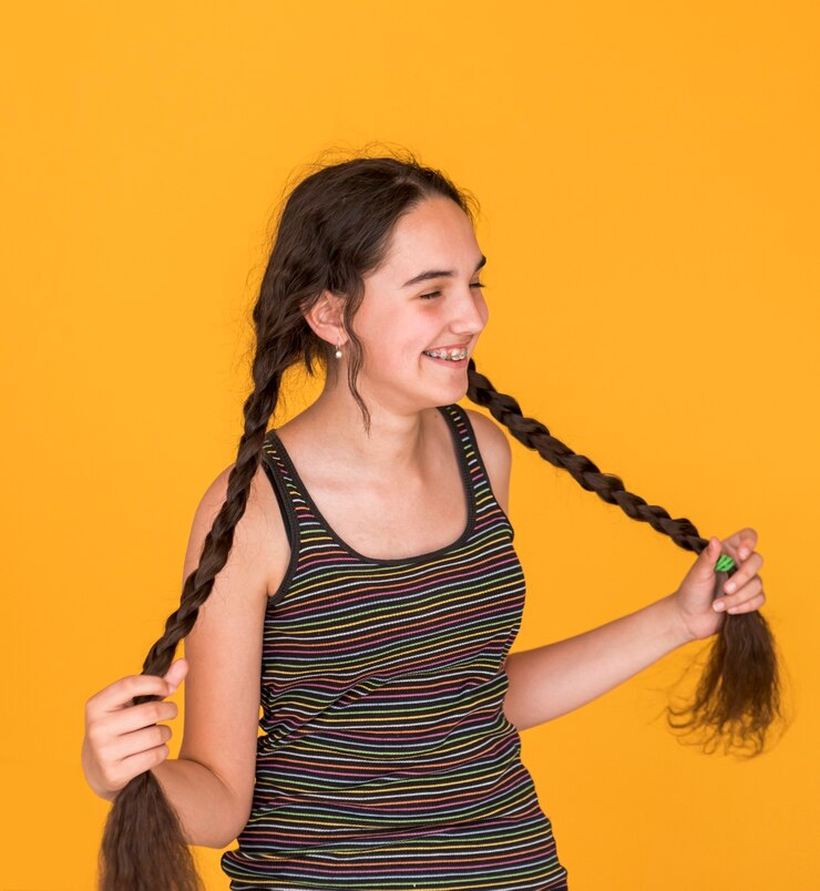 Double hairstyle look