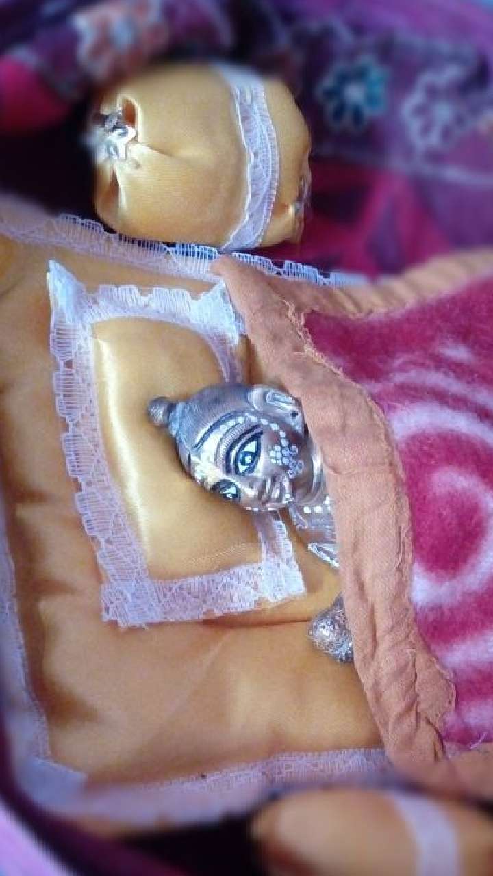 laddu gopal ko sulate samay unke paas kya rakha jata hai